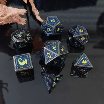 Dragon Scale Solid Metal Dice Set Multi Color DND RPG Colori brillanti
