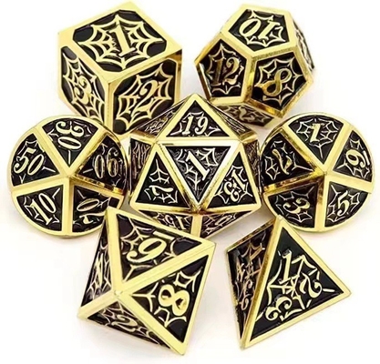 Spider-Man Solid Metal Polyhedral Dice Set DND RPG stile lusso