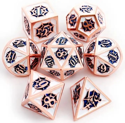 Spider-Man Solid Metal Polyhedral Dice Set DND RPG stile lusso