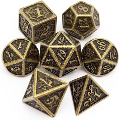 Spider-Man Solid Metal Polyhedral Dice Set DND RPG stile lusso