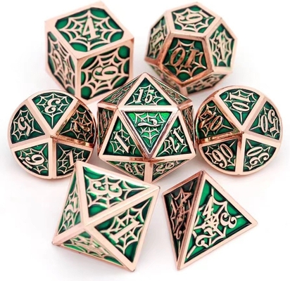 Spider-Man Solid Metal Polyhedral Dice Set DND RPG stile lusso