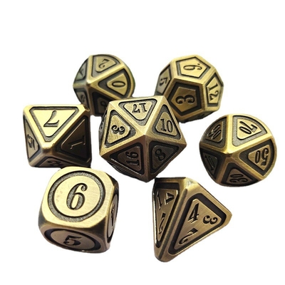 Antico set di dadi in bronzo in metallo in quinta persona colore di gioco dadi in lega di terra
