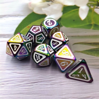 Massello colorato di dadi di metallo Set di spada elettrica Craft Drago e Dungeon