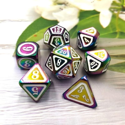 Massello colorato di dadi di metallo Set di spada elettrica Craft Drago e Dungeon