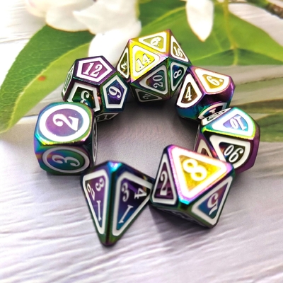Massello colorato di dadi di metallo Set di spada elettrica Craft Drago e Dungeon