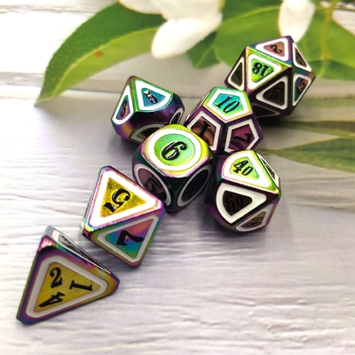 Massello colorato di dadi di metallo Set di spada elettrica Craft Drago e Dungeon