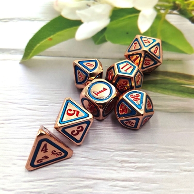 DND RPG Solid Metal Dice Suits Tecnologia di nuoto elettrico Terra errante