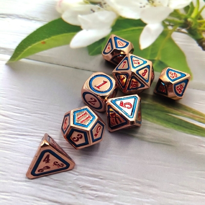 DND RPG Solid Metal Dice Suits Tecnologia di nuoto elettrico Terra errante