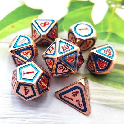 DND RPG Solid Metal Dice Suits Tecnologia di nuoto elettrico Terra errante