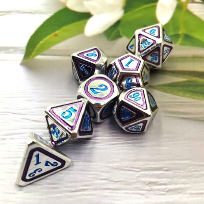 DND RPG Solid Metal Dice Suits Tecnologia di nuoto elettrico Terra errante