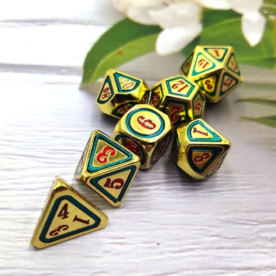 DND RPG Solid Metal Dice Suits Tecnologia di nuoto elettrico Terra errante