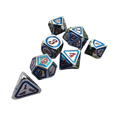 DND RPG Solid Metal Dice Suits Tecnologia di nuoto elettrico Terra errante