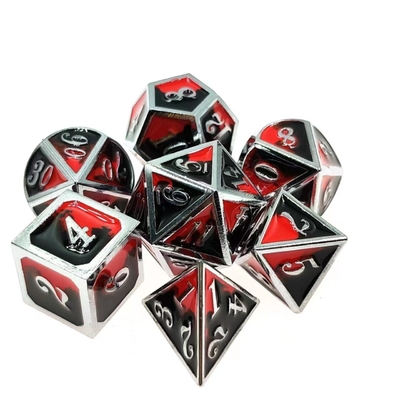 Colore di smalto artigianale Dici di metallo massello Dragon And Board Game DND RPG