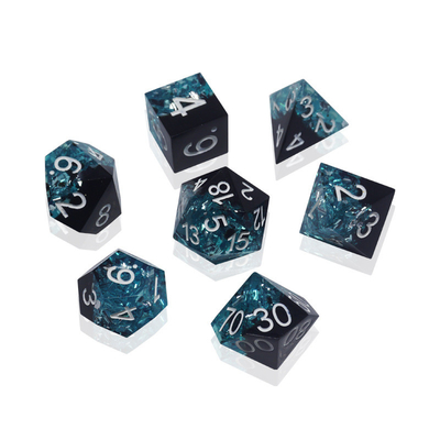 Blu Nero Resina Materiale Dici Set Dragone E Dungeon poliedrico