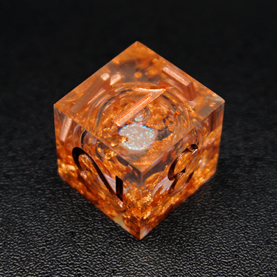 Yellow Flurry Line RPG Resin Dice Set Krusu DND per regali e collezioni