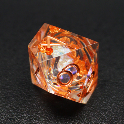 Yellow Flurry Line RPG Resin Dice Set Krusu DND per regali e collezioni