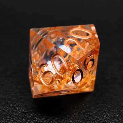 Yellow Flurry Line RPG Resin Dice Set Krusu DND per regali e collezioni