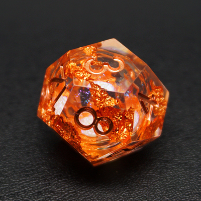 Yellow Flurry Line RPG Resin Dice Set Krusu DND per regali e collezioni