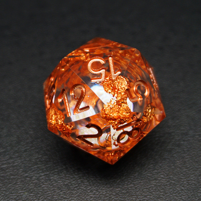 Yellow Flurry Line RPG Resin Dice Set Krusu DND per regali e collezioni