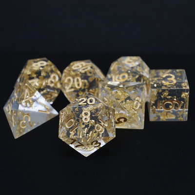 Articoli artigianali di carta d'oro Resina RPG Dici Set Dragone E Doto#Dnd#Rpg#Coc
