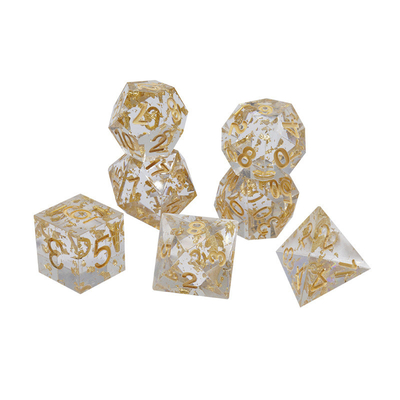 Articoli artigianali di carta d'oro Resina RPG Dici Set Dragone E Doto#Dnd#Rpg#Coc