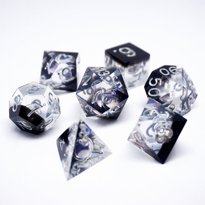 Set di dadi digitali in resina verde multi-facettato di giochi per tablet #rpg#dnd#coc