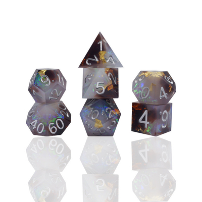 Set di dadi digitali in resina verde multi-facettato di giochi per tablet #rpg#dnd#coc