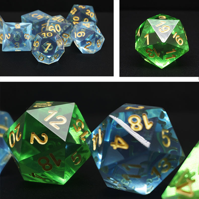 Materiale di resina multicolore Set di dadi#Rpg#Dnd#Coc trasparente