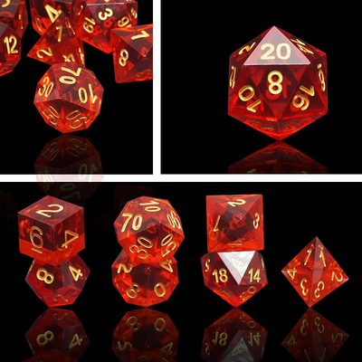 Materiale di resina multicolore Set di dadi#Rpg#Dnd#Coc trasparente