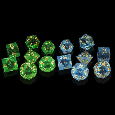 Materiale di resina multicolore Set di dadi#Rpg#Dnd#Coc trasparente