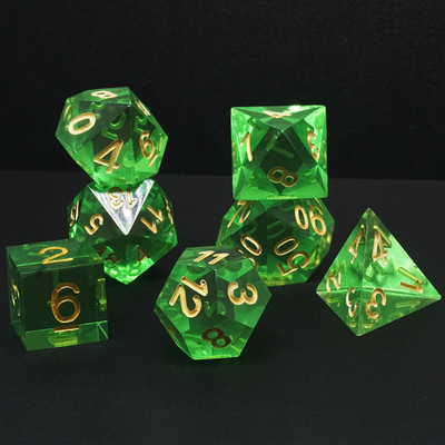 Materiale di resina multicolore Set di dadi#Rpg#Dnd#Coc trasparente