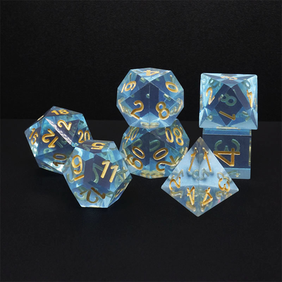 Materiale di resina multicolore Set di dadi#Rpg#Dnd#Coc trasparente