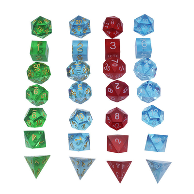 Materiale di resina multicolore Set di dadi#Rpg#Dnd#Coc trasparente