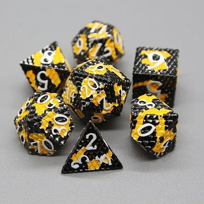 Python Texture Metal Dice Set Multi Face Desktop Game#Dnd#Coc