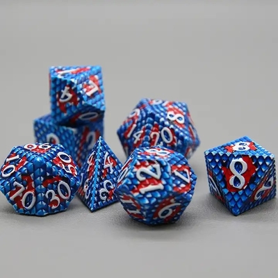 Python Texture Metal Dice Set Multi Face Desktop Game#Dnd#Coc