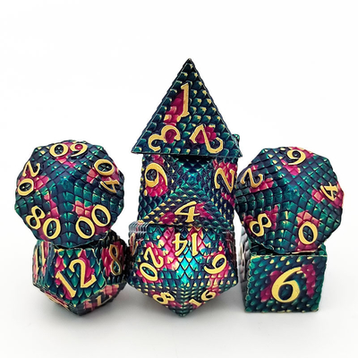Python Texture Metal Dice Set Multi Face Desktop Game#Dnd#Coc