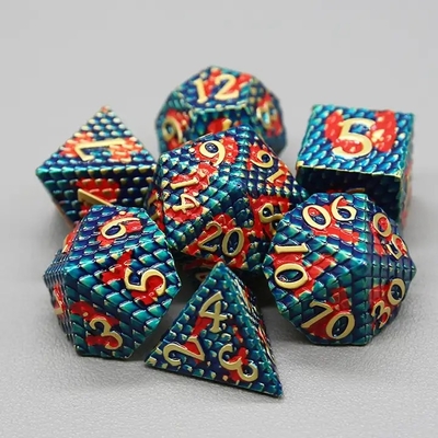 Python Texture Metal Dice Set Multi Face Desktop Game#Dnd#Coc