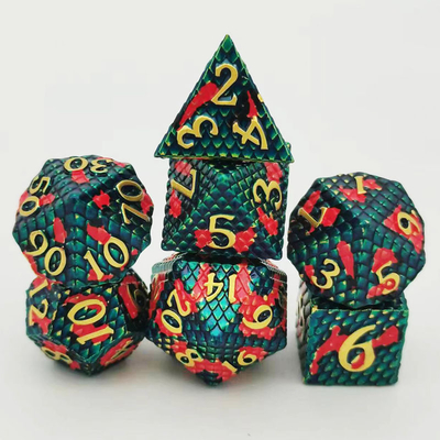 Python Texture Metal Dice Set Multi Face Desktop Game#Dnd#Coc