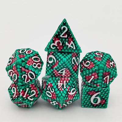 Python Texture Metal Dice Set Multi Face Desktop Game#Dnd#Coc