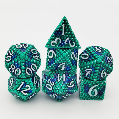 Python Texture Metal Dice Set Multi Face Desktop Game#Dnd#Coc