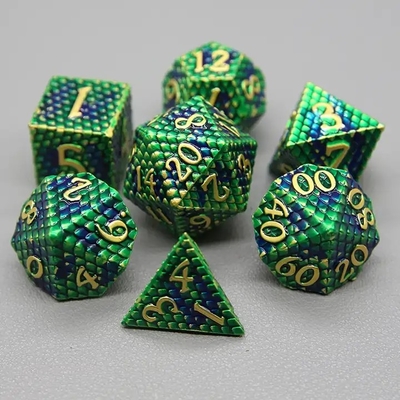Python Texture Metal Dice Set Multi Face Desktop Game#Dnd#Coc