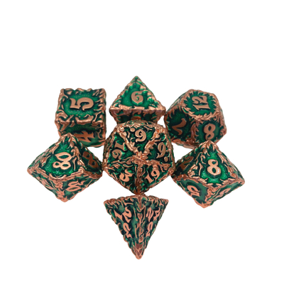 Red Tree Vine Metal Multi -Face Dice Collection Gioco di scrivania Dnd&amp;Rpg&amp;Coc