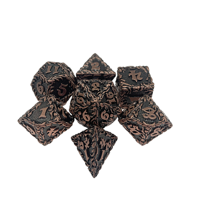 Red Tree Vine Metal Multi -Face Dice Collection Gioco di scrivania Dnd&amp;Rpg&amp;Coc