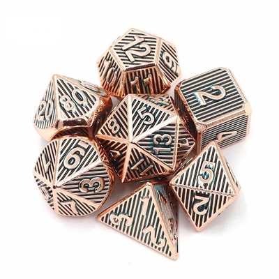 Vertical Metal Multi Face Dice Desktop Game Dnd Rpg Coc Colore bronzo