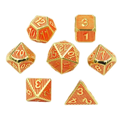 Vertical Metal Multi Face Dice Desktop Game Dnd Rpg Coc Colore bronzo