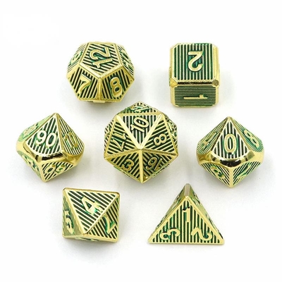 Vertical Metal Multi Face Dice Desktop Game Dnd Rpg Coc Colore bronzo