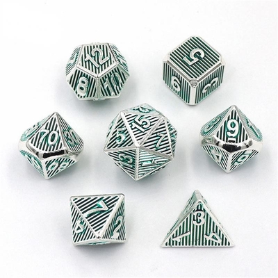 Vertical Metal Multi Face Dice Desktop Game Dnd Rpg Coc Colore bronzo