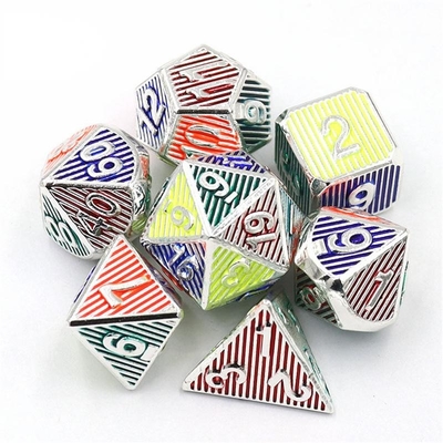 Digital Metal RPG Dice Color Verticale Strip Dnd Coc Stile di lusso