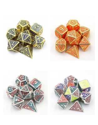 Digital Metal RPG Dice Color Verticale Strip Dnd Coc Stile di lusso