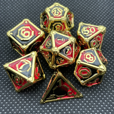 Gioco di scrivania Metal Multi Face RPG Dice Set Dnd Coc Multi Colore